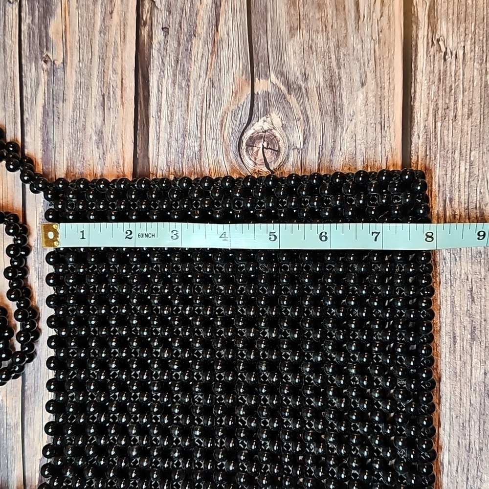BLACK BEADED CROSSBODY BAG - Picture 9 of 10
